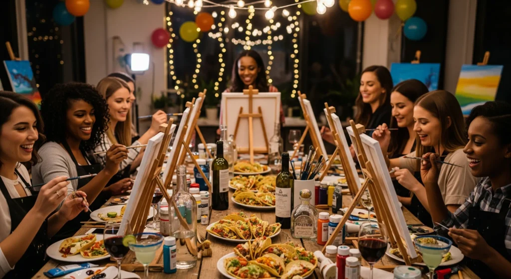 Sip and paint with tacos & tequila - san diego summer vibe