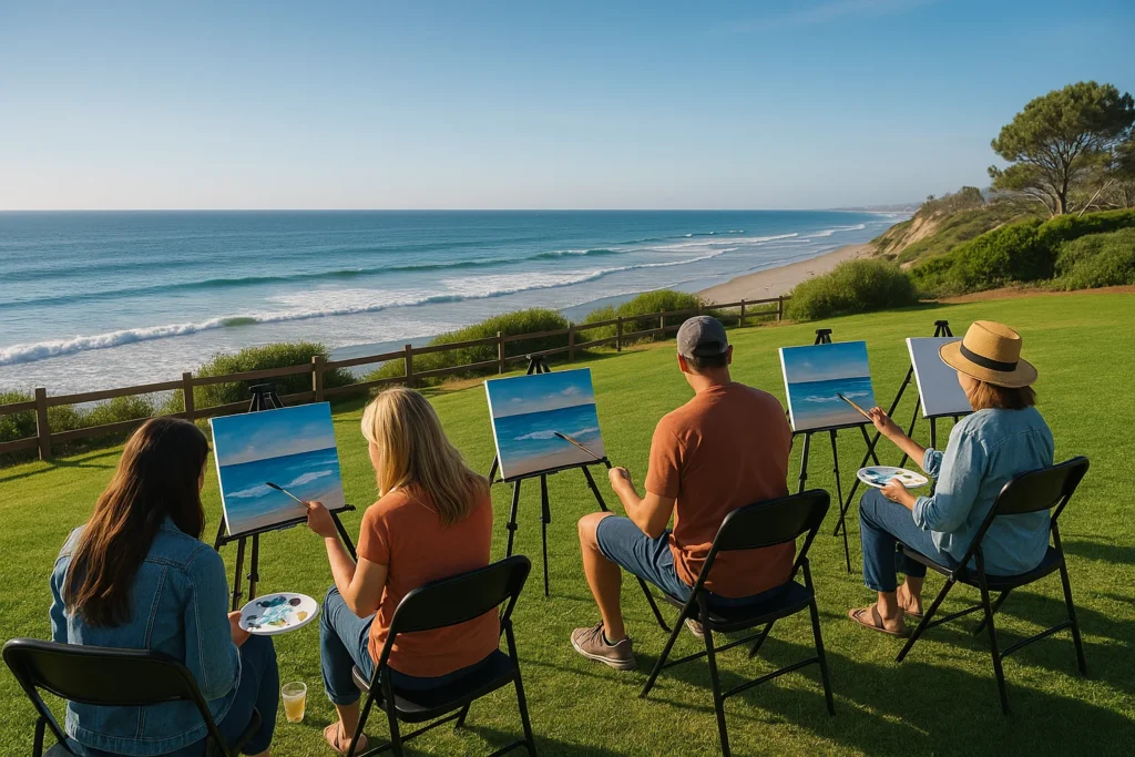 Unforgettable Outdoor Sip and Paint San Diego – Team Building with Vima Gallery 5 outdoor sip and paint San Diego team building event by Vima Gallery