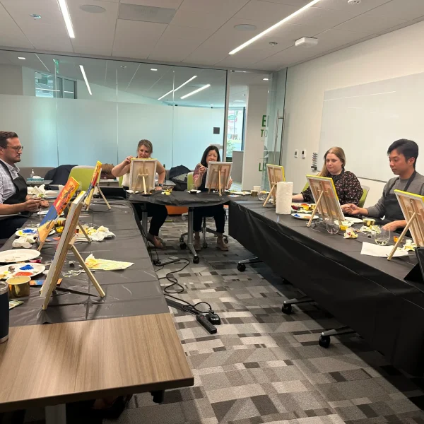 Painting team bonding at 5375 Mira Sorrento Pl.